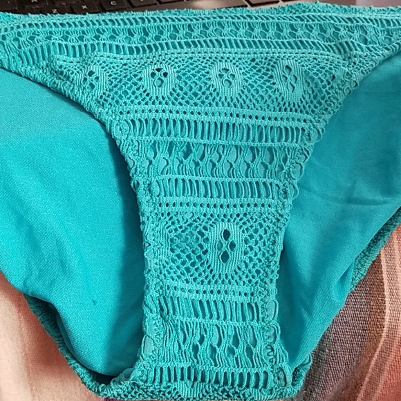 NWT Aqua crochet lace net low swim pant L - Picture 5 of 6